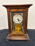 LINDEN anniversary clock in oak case
