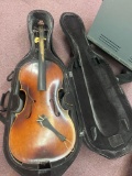 vintage cello and soft case, as is