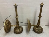 Hollywood Regency gilt wall sconces