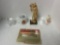 Disney mug, new old stock sharp pens, lady busts, etc