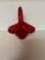 Fenton ruby red hobnail ruffled basket