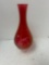vintage cranberry glass footed wine bottle decanter