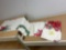 two vintage Christmas table cloths