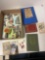 vintage postcards and books