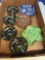 Seven Chinese cloisonne enamel coasters, trays