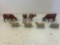 8 antique metal animals