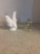 Imperial glass, chicken hen, glass Dog