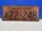 1933 Ohio license plate
