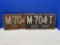 Pair of 1955 Ohio license plate plates matching