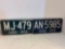 2 Ohio license plate, 1956 and 1958