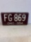 1954 Ohio license plate