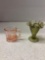 Degenhart peacock and stork childs pink depression cup mug
