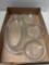 Imperial candlewick Relish dish and three bowls