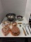 Gotham Silverplate bowls, 4 copper molds