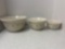 longaberger pottery 3 piece mixing bowls