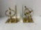 brass armillary sphere bookends