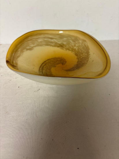 Murano origin art glass bowl
