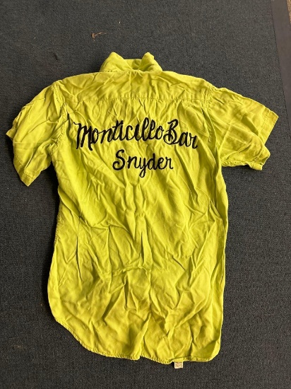 Vintage Monticello bar Snyder bowling shirt
