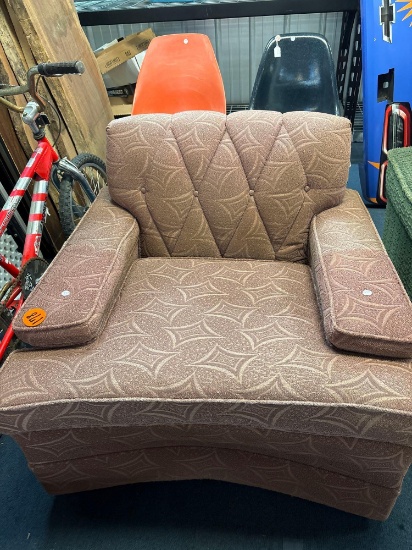 mid-century 1950s textured nubby chair