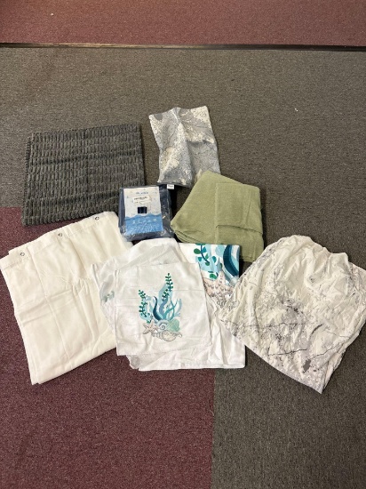 New linens, including shower curtains, Sheet, Window curtains, etc
