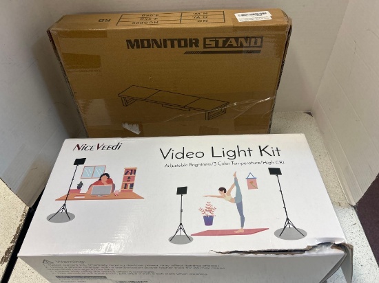 video light kit and monitor stand