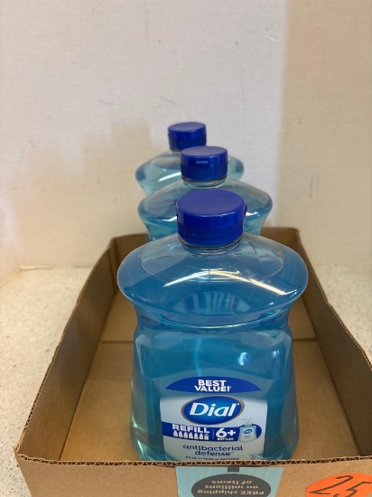 3 52 ounce bottles of Dial Hand soap