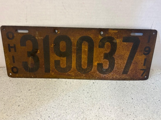 1917 Ohio license plate automobile