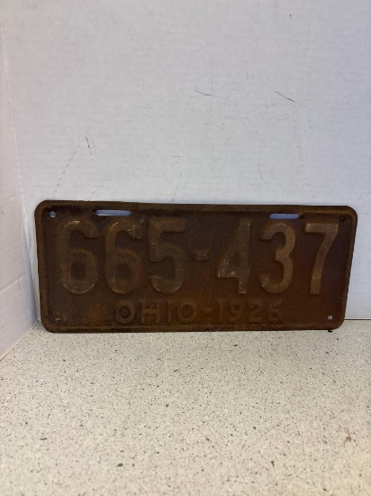 1926 Ohio license plate