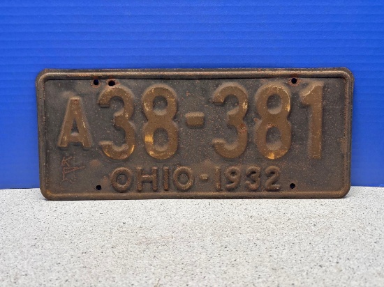 1932 Ohio license plate