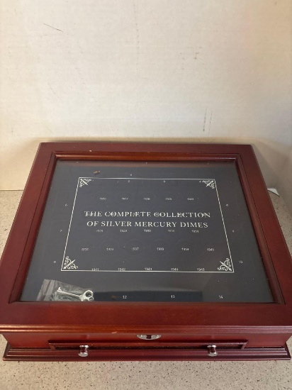 The complete collection of Mercury dimes Display
