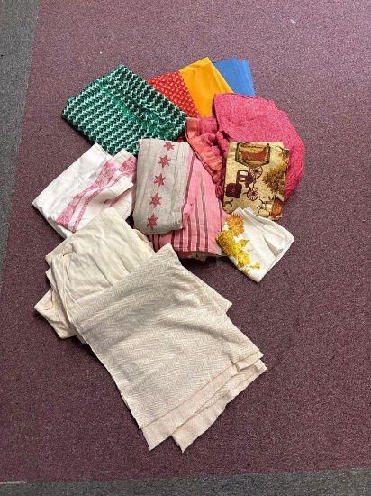 Vintage fabric, tablecloth, bedspread, etc.
