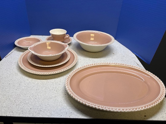 Mid-century 1950s HARKERWARE pink Coco