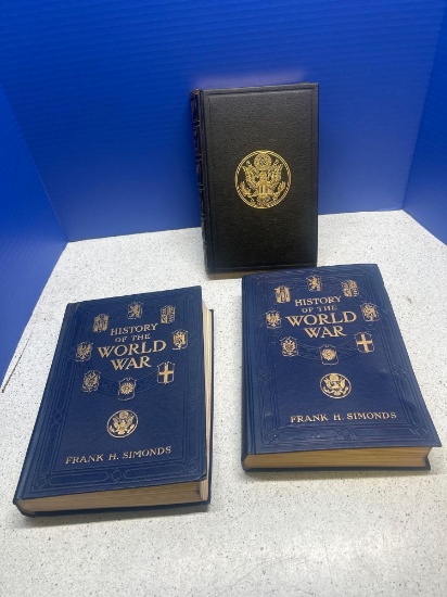 2 volumes, history of the world war , WWI, 1919