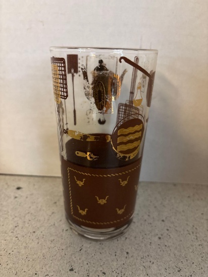 mid-century, dude, ranch glass tumblers