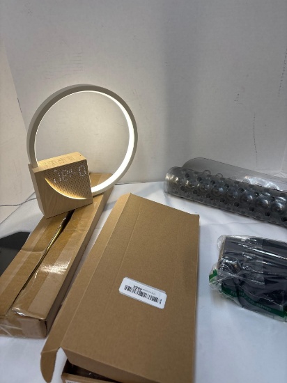 bedside lamp with charger curtain rod