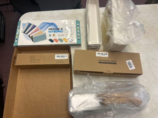 Mouse and keyboard kit, Desk, tripod, stand, LED grow light and rectangle tray