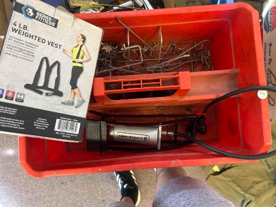 4 LB weight vest and bike pump