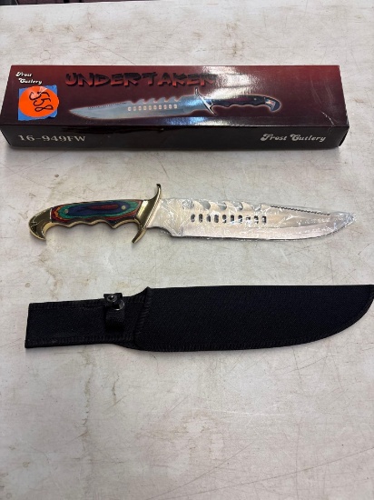 16 inch overall stainless steel blade Frostwood handle knives
