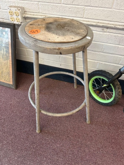vintage industrial stool