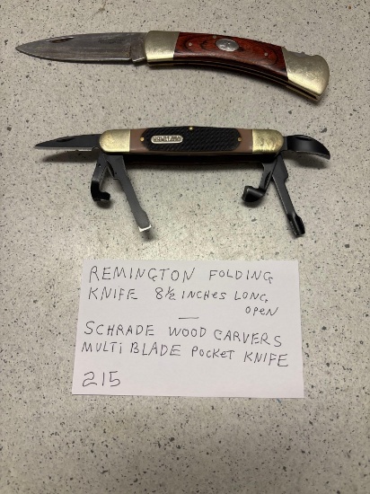 REMINGTON and SCHRADE knives