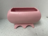 McCoy pottery footed pink spring wood planter