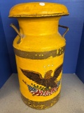 Decorated milk can