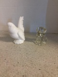 Imperial glass, chicken hen, glass Dog
