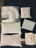 extra deep sheets queen size, pillows, shower curtain