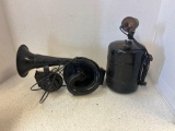 vintage auto horn with air tank