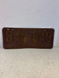 1934 Ohio license plate