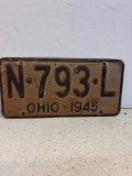 1945 Ohio license plate