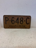 1939 Ohio license plate