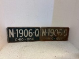 Pair of 1956 Ohio plates matching