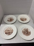 Four Wedgewood old London views plates